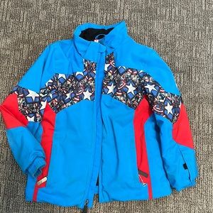 Spyder rare ski winter jacket boys captain America